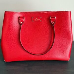 KATE SPADE CHERRY RED TOTE HANDBAG